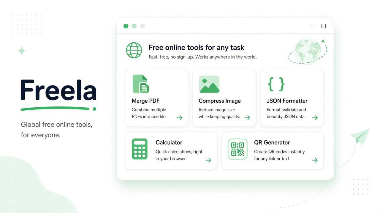 Gratis PDF-, afbeeldings- en JSON-tools in de browser
